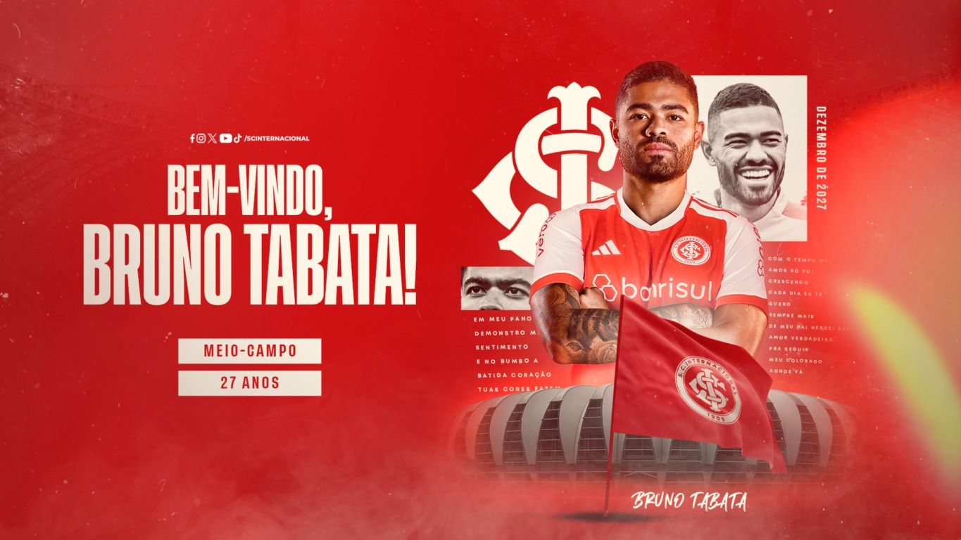 Bruno Tabata é o novo reforço do Inter