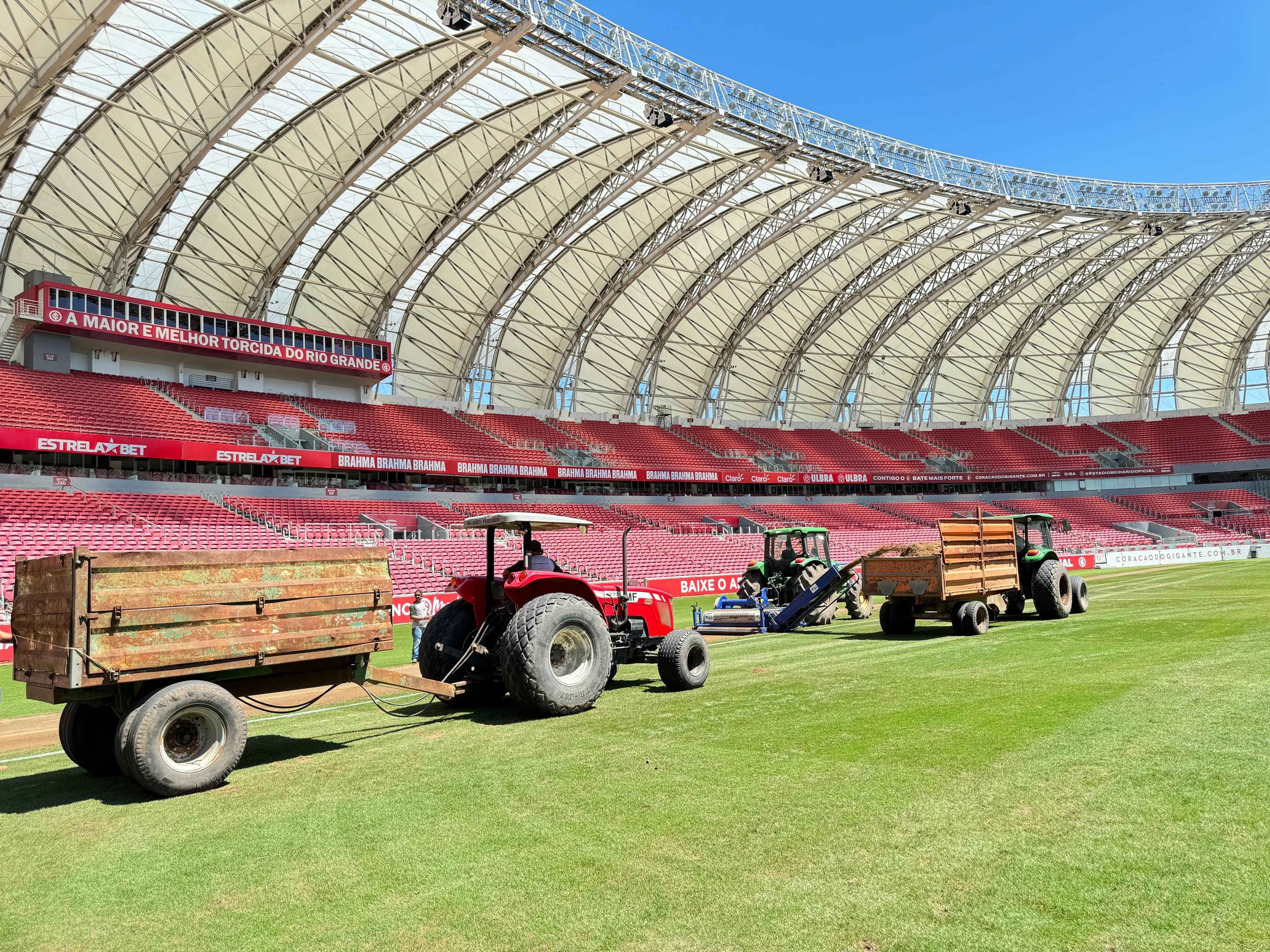 Inter inicia a troca do gramado do Beira-Rio para a próxima temporada